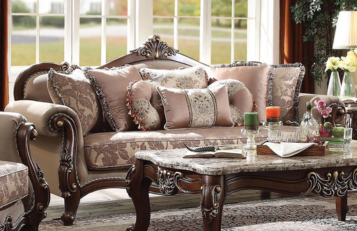 Acme Furniture Mehadi Sofa with 8 Pillows in Walnut 50690 - Levi's Discount Furniture (Vineland, NJ)