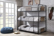 Brantley Sandy Black & Dark Bronze Hand-Brushed Bunk Bed (Triple Twin) - Levi's Discount Furniture (Vineland, NJ)