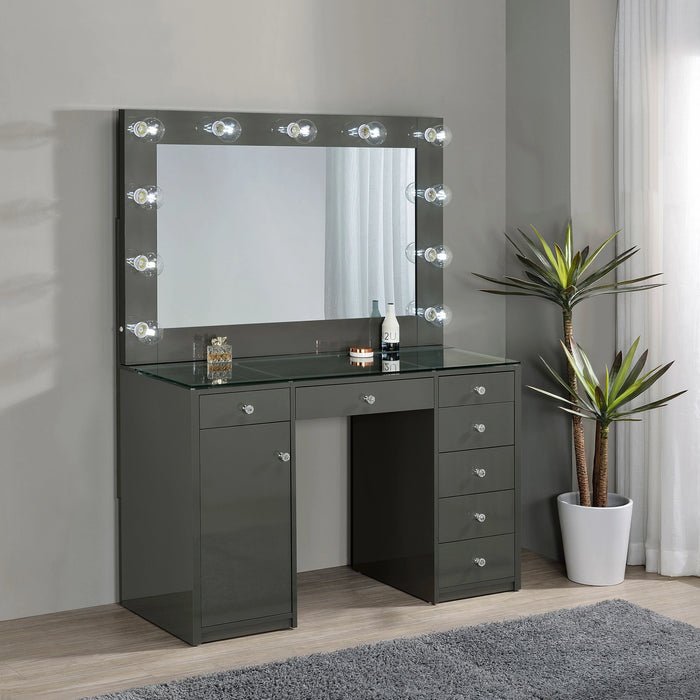 Acena Makeup Vanity Table with LED Mirror - Levi's Discount Furniture (Vineland, NJ)