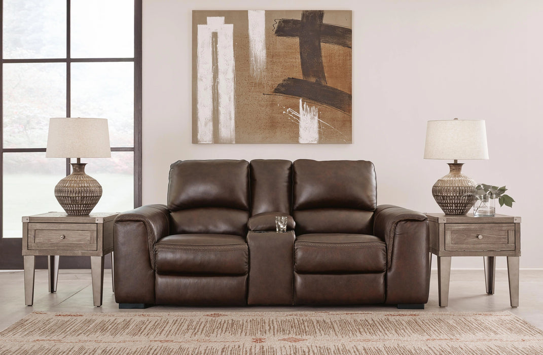 Alessandro Power Reclining Loveseat with Console - Levi's Discount Furniture (Vineland, NJ)