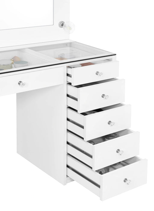 Acena Makeup Vanity Table with LED Mirror - Levi's Discount Furniture (Vineland, NJ)