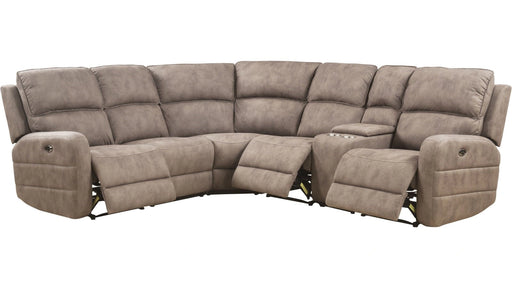 Acme Olwen Power Motion Sectional Sofa in Mocha Nubuck 54590 - Levi's Discount Furniture (Vineland, NJ)
