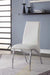 Pervis White PU & Chrome Side Chair - Levi's Discount Furniture (Vineland, NJ)