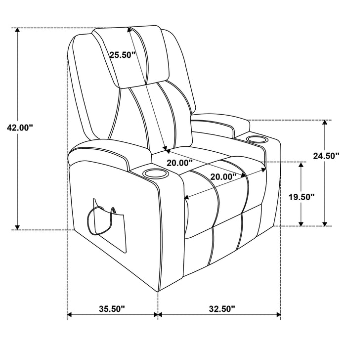 Louie Power Lift Massage Recliner - Levi's Discount Furniture (Vineland, NJ)