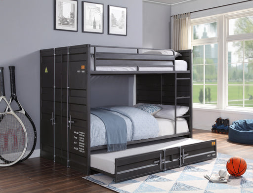 Cargo Gunmetal Bunk Bed (Full/Full) - Levi's Discount Furniture (Vineland, NJ)