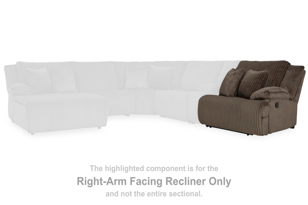 Top Tier Reclining Sectional with Chaise - Levi's Discount Furniture (Vineland, NJ)