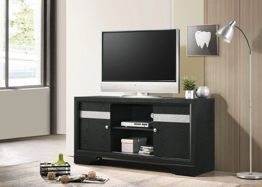 REGATA TV STAND BLACK/SILVER - Levi's Discount Furniture (Vineland, NJ)