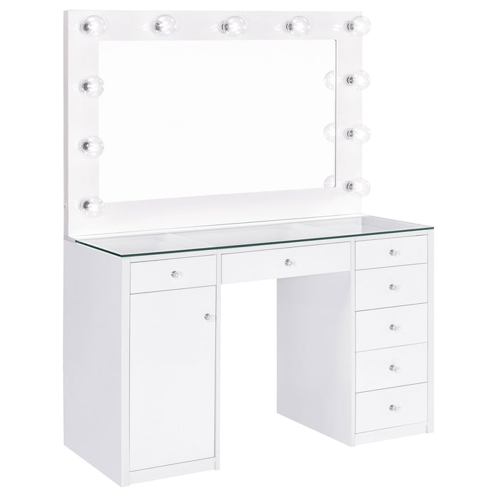 Acena Makeup Vanity Table with LED Mirror - Levi's Discount Furniture (Vineland, NJ)