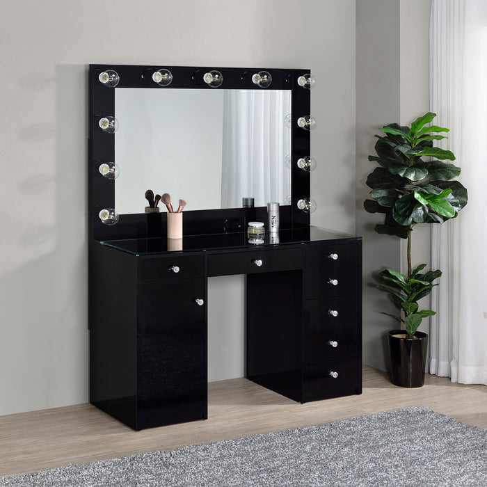Acena Makeup Vanity Table with LED Mirror - Levi's Discount Furniture (Vineland, NJ)