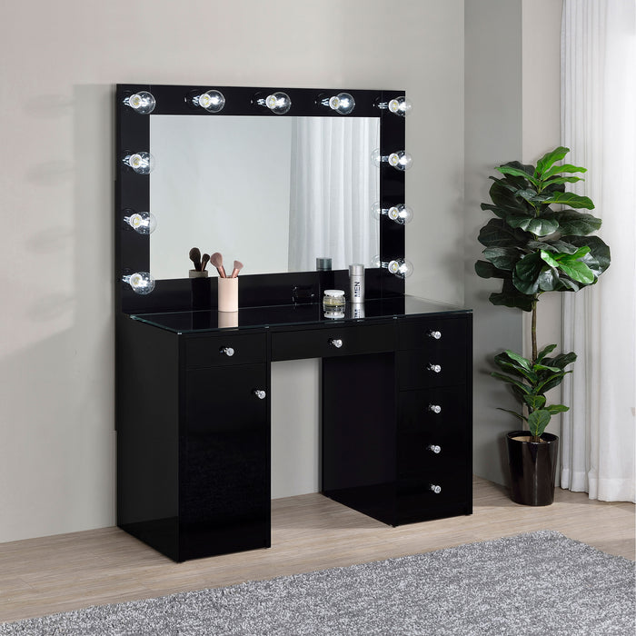 Acena Makeup Vanity Table with LED Mirror - Levi's Discount Furniture (Vineland, NJ)