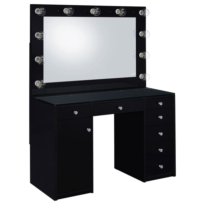 Acena Makeup Vanity Table with LED Mirror - Levi's Discount Furniture (Vineland, NJ)