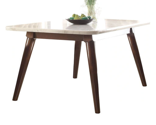 Acme Gasha Dining Table in White/Walnut 72820 - Levi's Discount Furniture (Vineland, NJ)