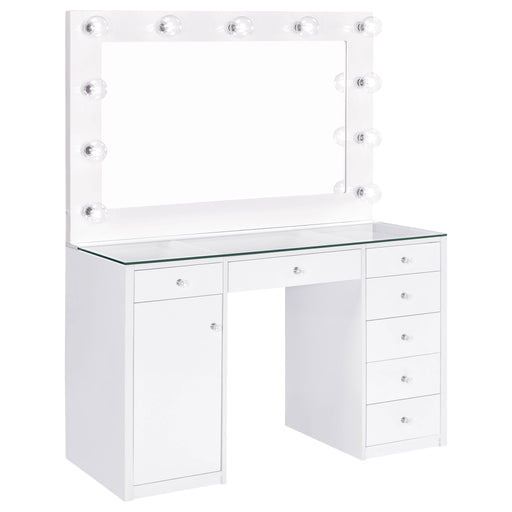 Acena Makeup Vanity Table with LED Mirror - Levi's Discount Furniture (Vineland, NJ)