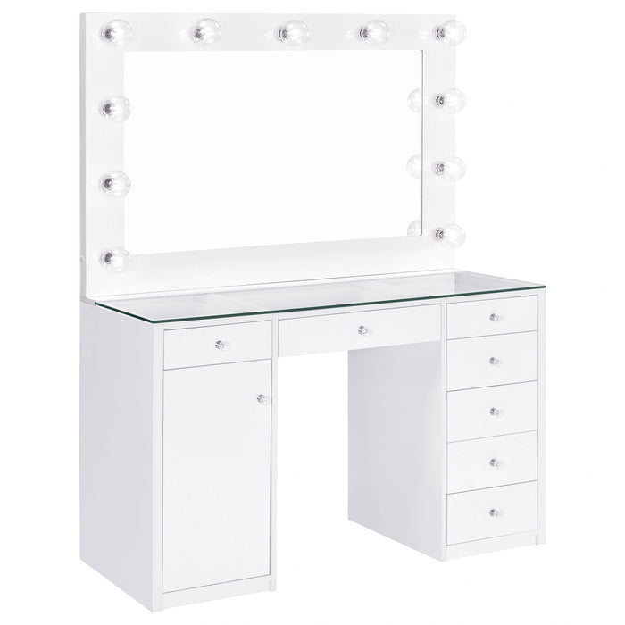 Acena Makeup Vanity Table with LED Mirror - Levi's Discount Furniture (Vineland, NJ)
