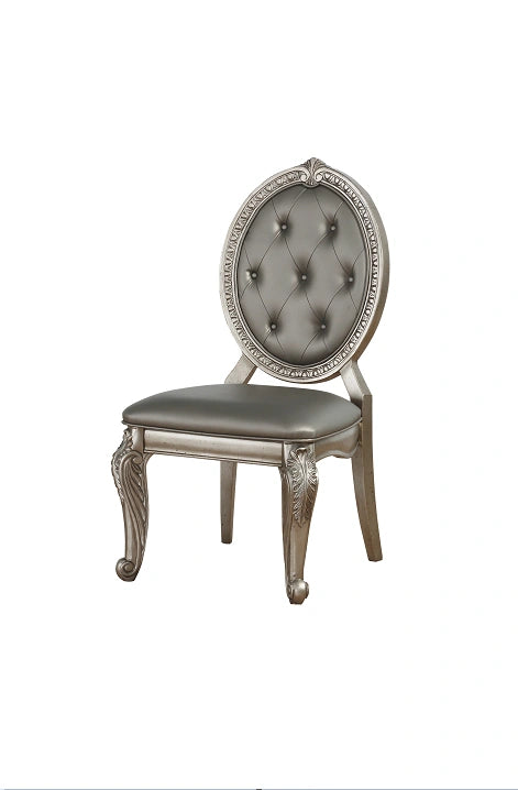 Northville PU & Antique Silver Side Chair - Levi's Discount Furniture (Vineland, NJ)
