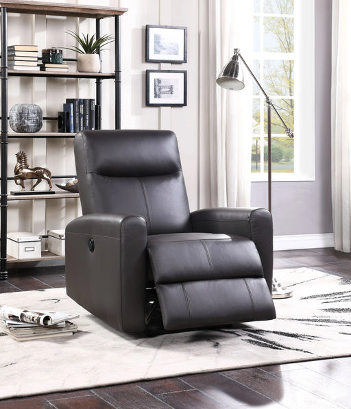 Blane Brown Top Grain Leather Match Recliner (Power Motion) - Levi's Discount Furniture (Vineland, NJ)