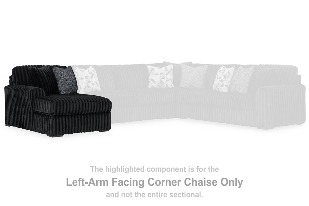 Midnight-Madness Sectional with Chaise - Levi's Discount Furniture (Vineland, NJ)