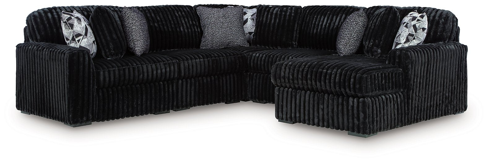 Midnight-Madness Sectional with Chaise - Levi's Discount Furniture (Vineland, NJ)