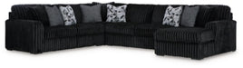 Midnight-Madness Sectional with Chaise - Levi's Discount Furniture (Vineland, NJ)