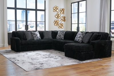 Midnight-Madness Sectional with Chaise - Levi's Discount Furniture (Vineland, NJ)