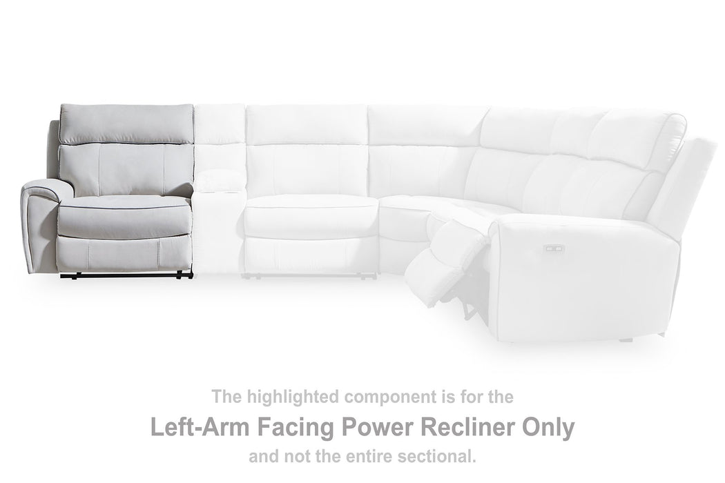 Social Pointe Reclining Sectional with Storage Consoles - Levi's Discount Furniture (Vineland, NJ)