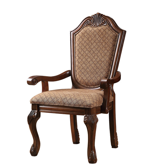 Chateau De Ville Fabric & Cherry Arm Chair - Levi's Discount Furniture (Vineland, NJ)