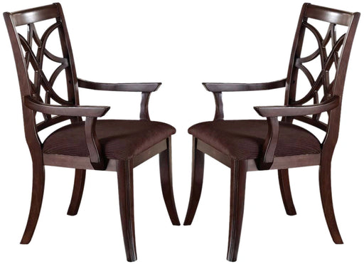 Acme Keenan Dining Arm Chairs (Set of 2) in Dark Walnut 60258 - Levi's Discount Furniture (Vineland, NJ)
