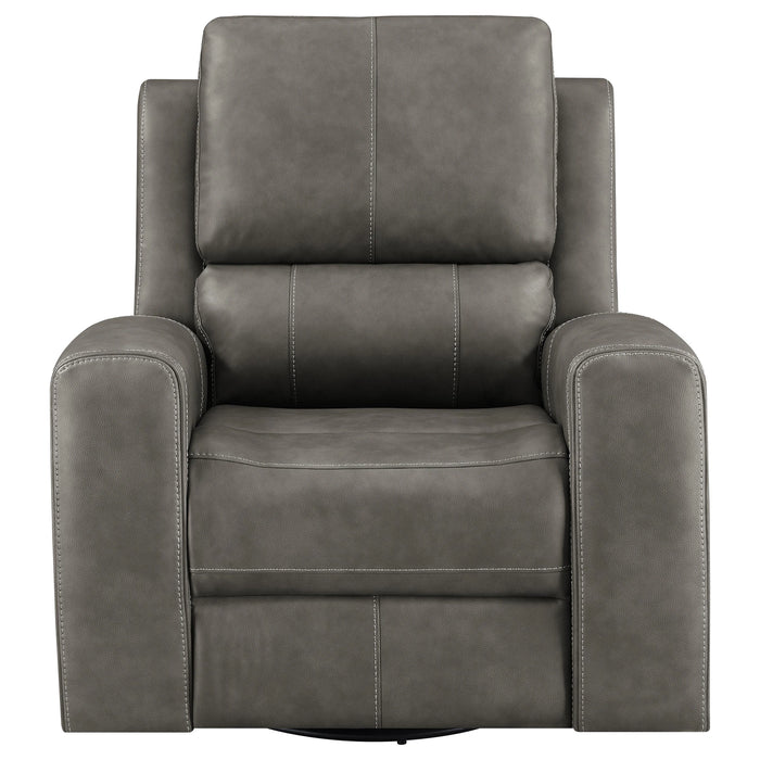 Brickston Triple Power Swivel Glider Recliner - Levi's Discount Furniture (Vineland, NJ)