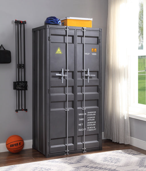 Cargo Gunmetal Wardrobe (Double Door) - Levi's Discount Furniture (Vineland, NJ)