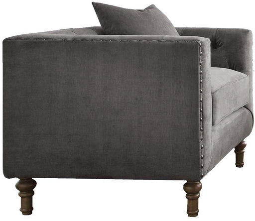 Acme Furniture Sidonia Arm Chair in Gray Velvet 53582 - Levi's Discount Furniture (Vineland, NJ)