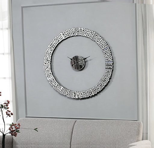 Kachina Mirrored & Faux Gems Wall Clock - Levi's Discount Furniture (Vineland, NJ)