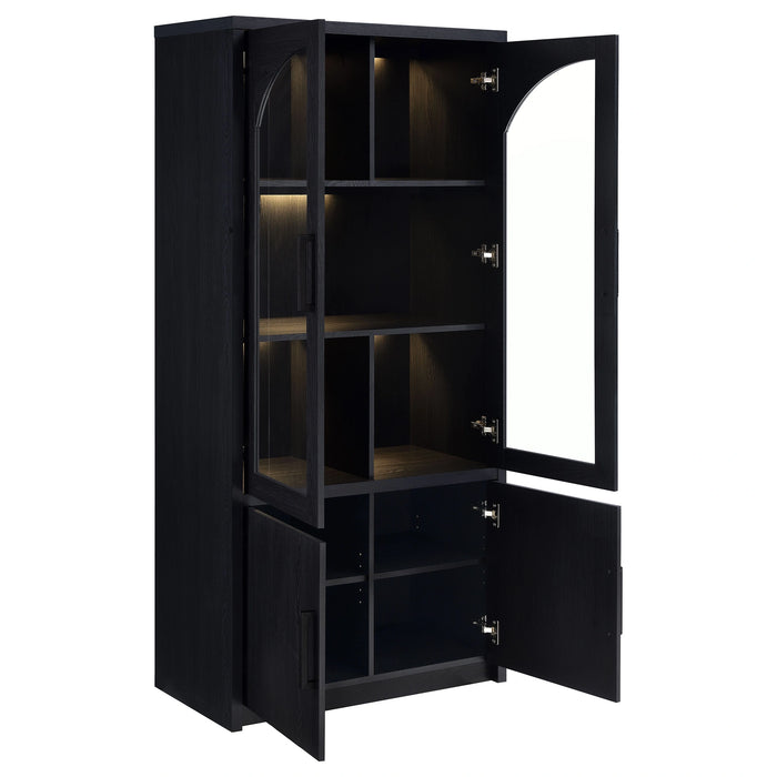 Riva Tall Display Cabinet with LED Lighting - Levi's Discount Furniture (Vineland, NJ)