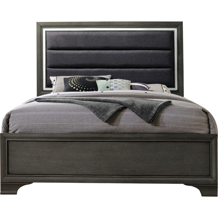 Acme Furniture Carine II Queen Panel Bed in Gray 26260Q - Levi's Discount Furniture (Vineland, NJ)
