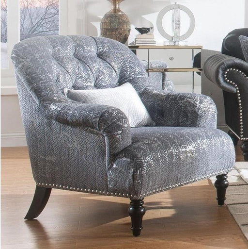 Acme Furniture Gaura Chair in Dark Gray Velvet 53092 - Levi's Discount Furniture (Vineland, NJ)