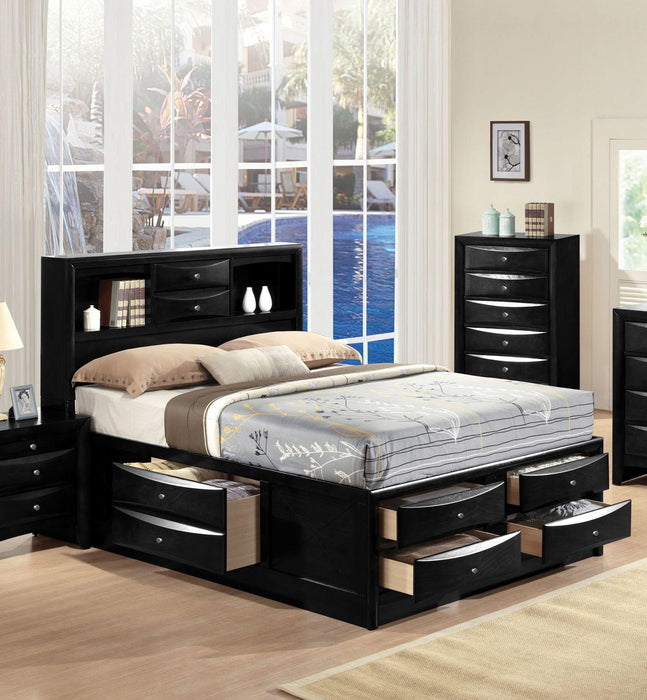Acme Ireland Queen Storage Bed in Black 21610Q - Levi's Discount Furniture (Vineland, NJ)