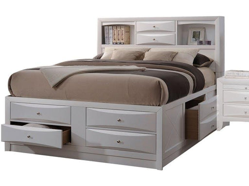 Acme Ireland King Storage Bed in White 21696EK - Levi's Discount Furniture (Vineland, NJ)