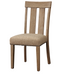 Nathaniel Fabric & Maple Side Chair , Slatted Back image