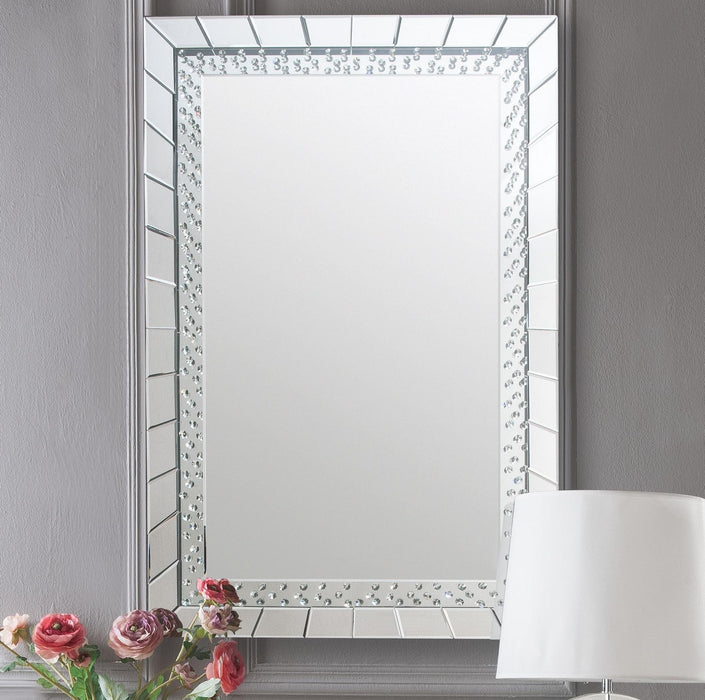 Nysa Mirrored & Faux Crystals Console Table - Levi's Discount Furniture (Vineland, NJ)