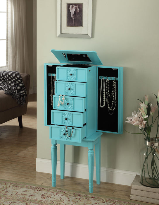 Tammy Light Blue Jewelry Armoire image