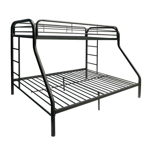 Tritan Black Bunk Bed (Twin/Full) - Levi's Discount Furniture (Vineland, NJ)