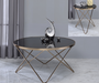 Valora Champagne & Black Glass Coffee Table image