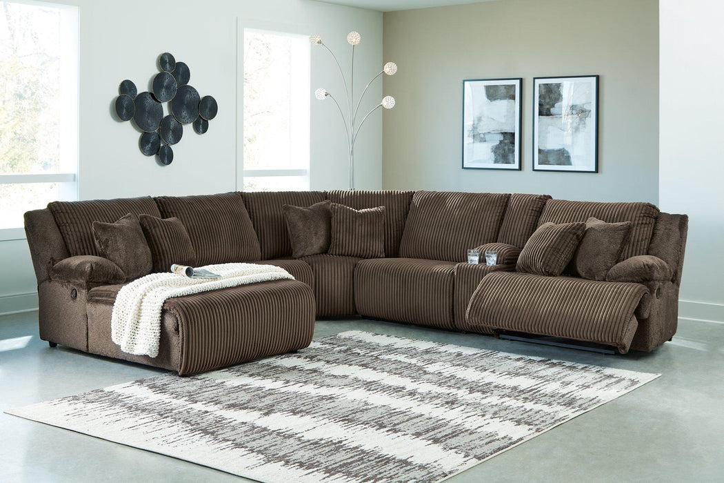 Top Tier Reclining Sectional with Chaise - Levi's Discount Furniture (Vineland, NJ)