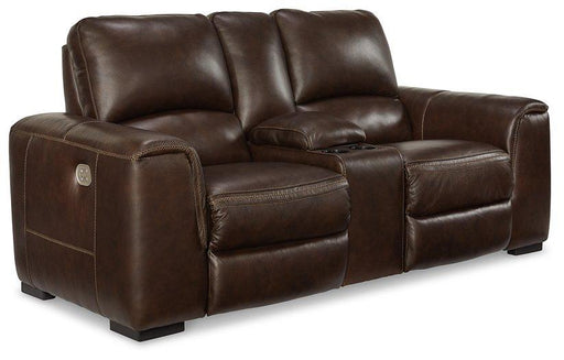 Alessandro Power Reclining Loveseat with Console - Levi's Discount Furniture (Vineland, NJ)