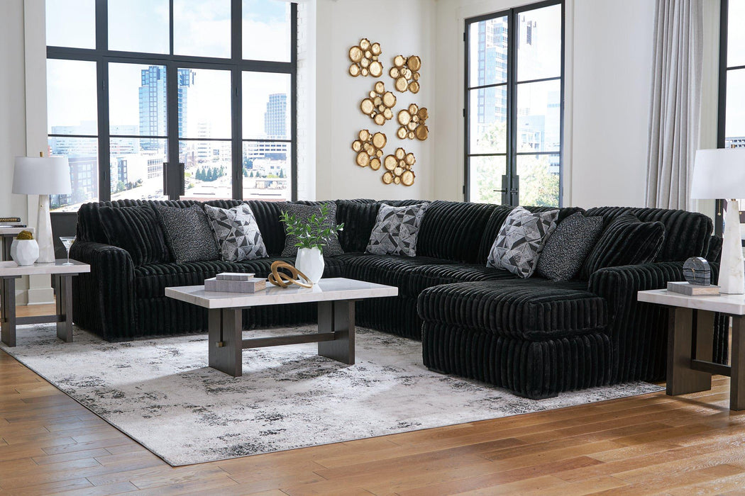 Midnight-Madness Sectional with Chaise - Levi's Discount Furniture (Vineland, NJ)