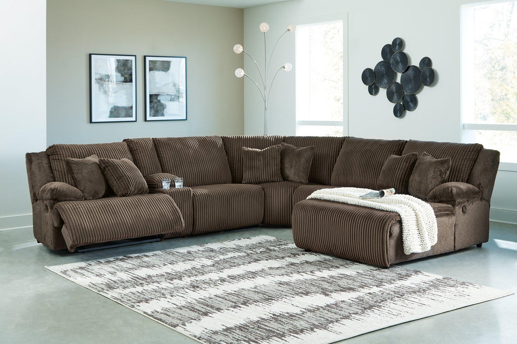 Top Tier Reclining Sectional with Chaise - Levi's Discount Furniture (Vineland, NJ)