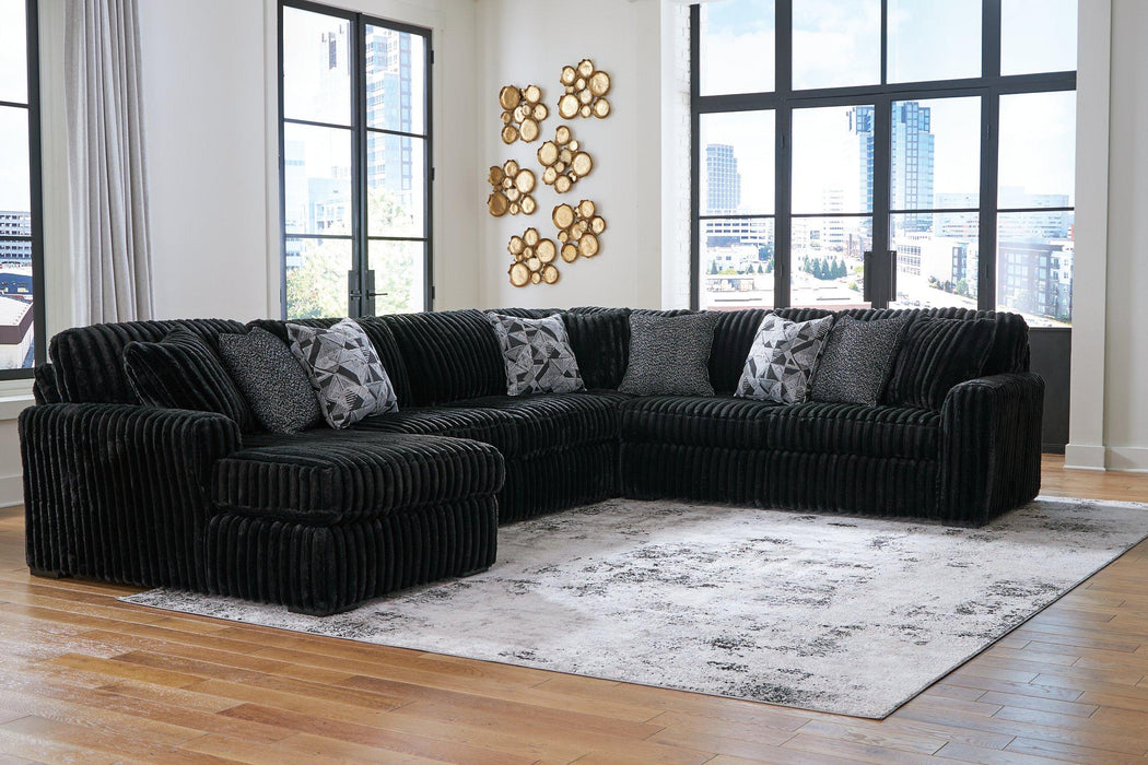 Midnight-Madness Sectional with Chaise - Levi's Discount Furniture (Vineland, NJ)