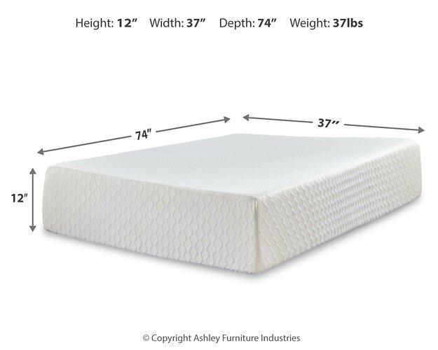 Chime 12 Inch Memory Foam Mattress in a Box - Levi's Discount Furniture (Vineland, NJ)