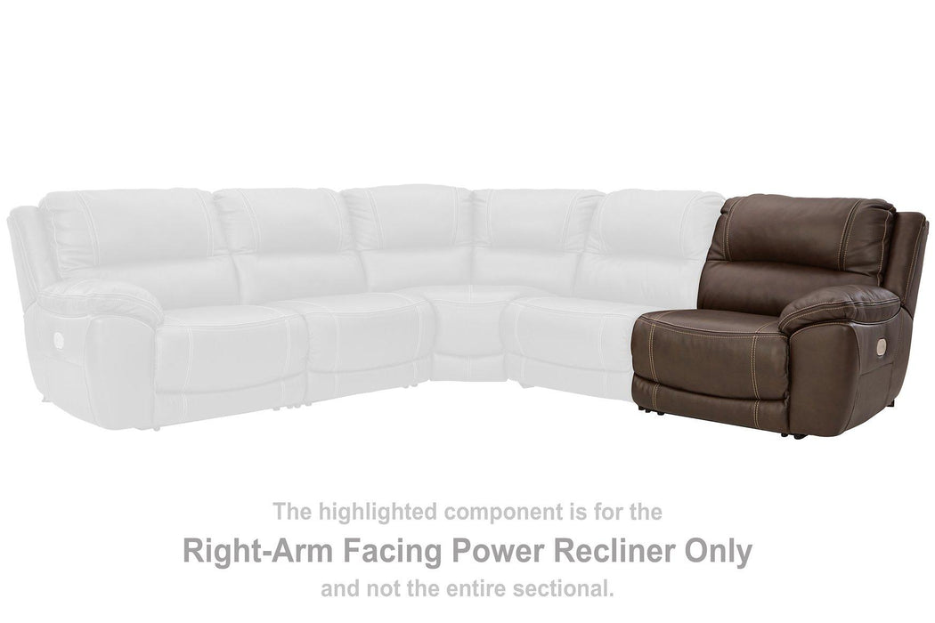 Dunleith Power Reclining Sectional Loveseat - Levi's Discount Furniture (Vineland, NJ)