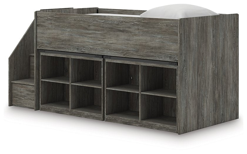 Frandern Loft Bed with Bookcase Storage - Levi's Discount Furniture (Vineland, NJ)