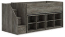 Frandern Loft Bed with Bookcase Storage - Levi's Discount Furniture (Vineland, NJ)